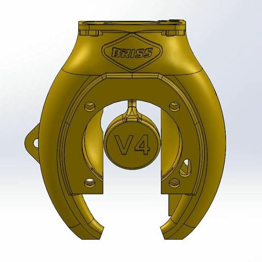 V4 fang.JPG Ender 3, 3 V2, 3 pro, 3 max, dual 40mm axial fan hot end duct / fang. CR-10, Micro Swiss direct drive and bowden compatible. No support needed for printing